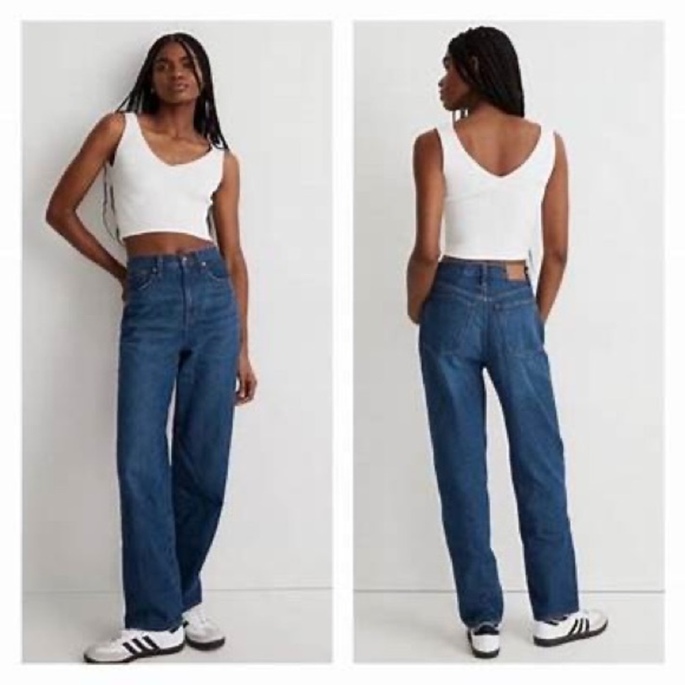 NWT Madewell Women's Baggy Straight Leg Jeans - Blue